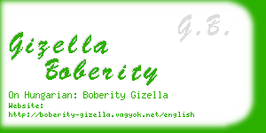 gizella boberity business card